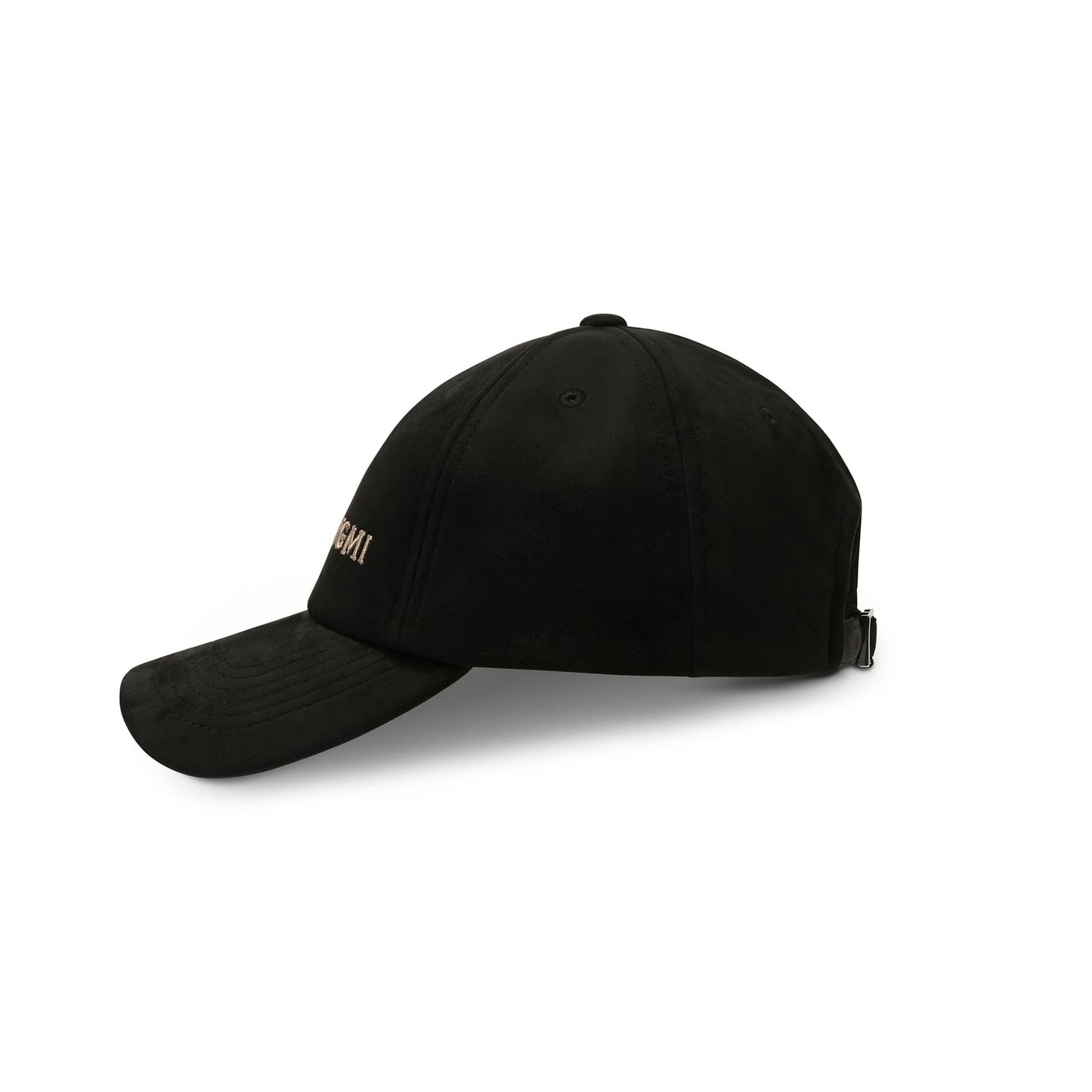 Velour Logo Cap in Black