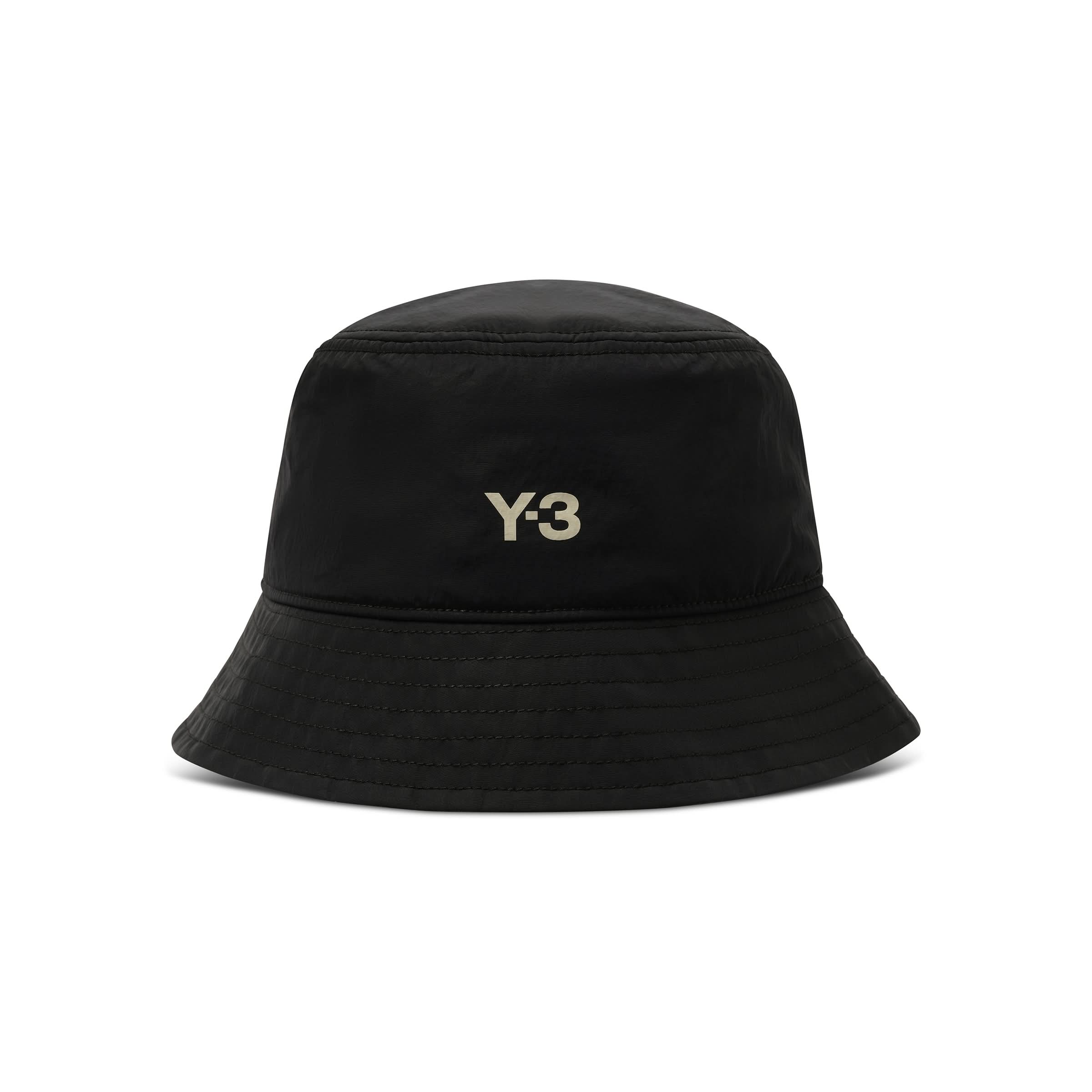 Y-3 Stripe Bucket Hat in Black