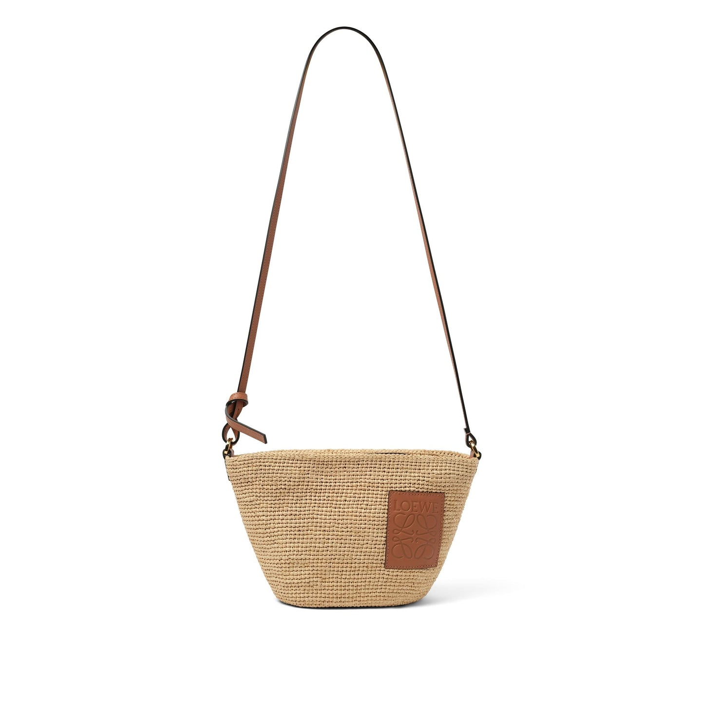 Slit Pochette Bag in Natural/Tan