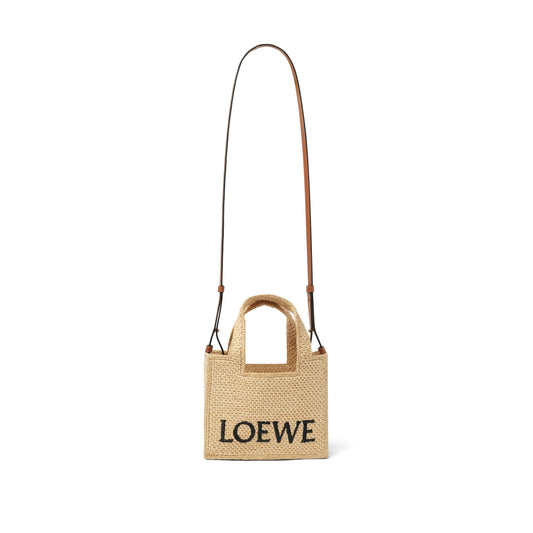 Loewe Font Tote Mini Bag in Natural