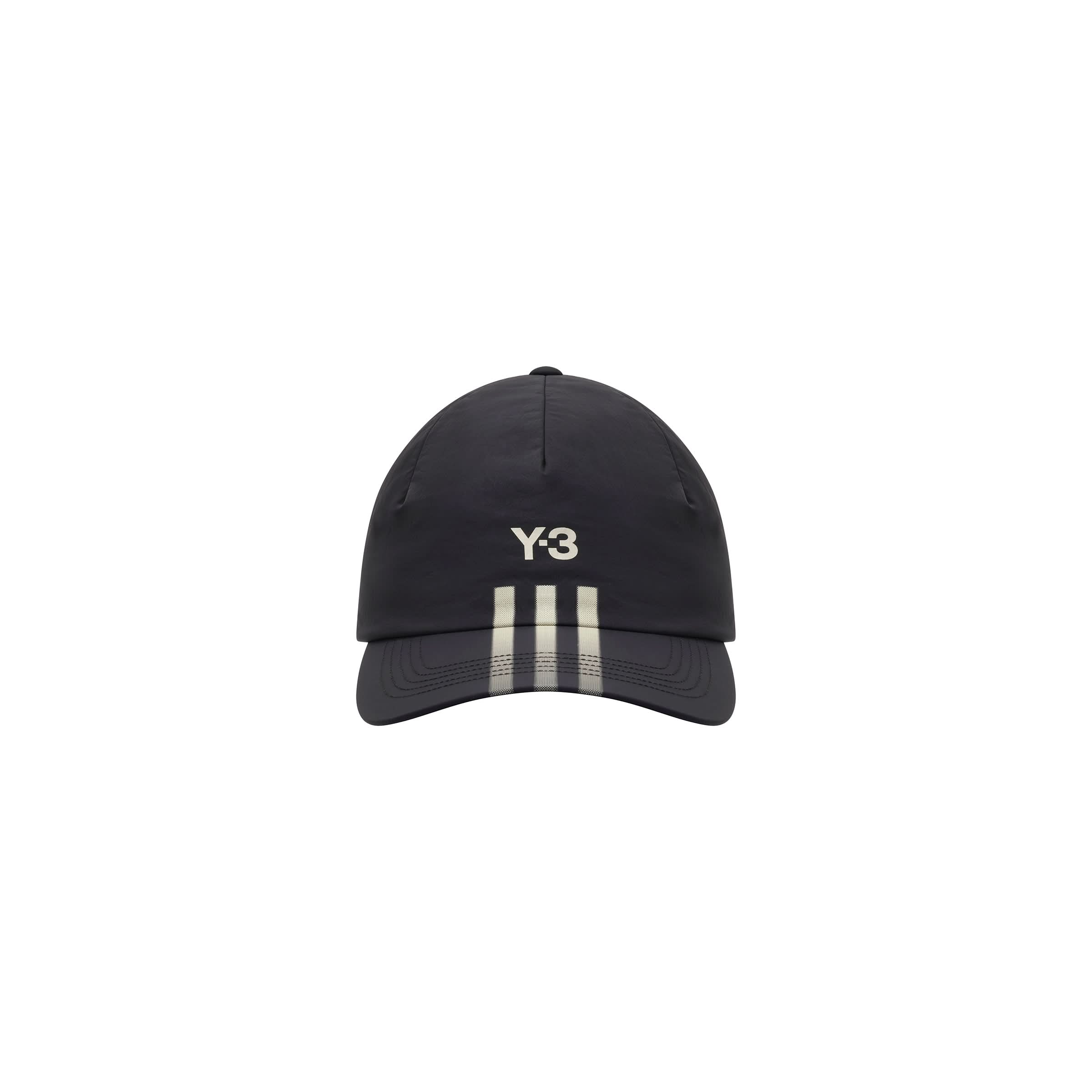 Y-3 Stripe Cap in Black