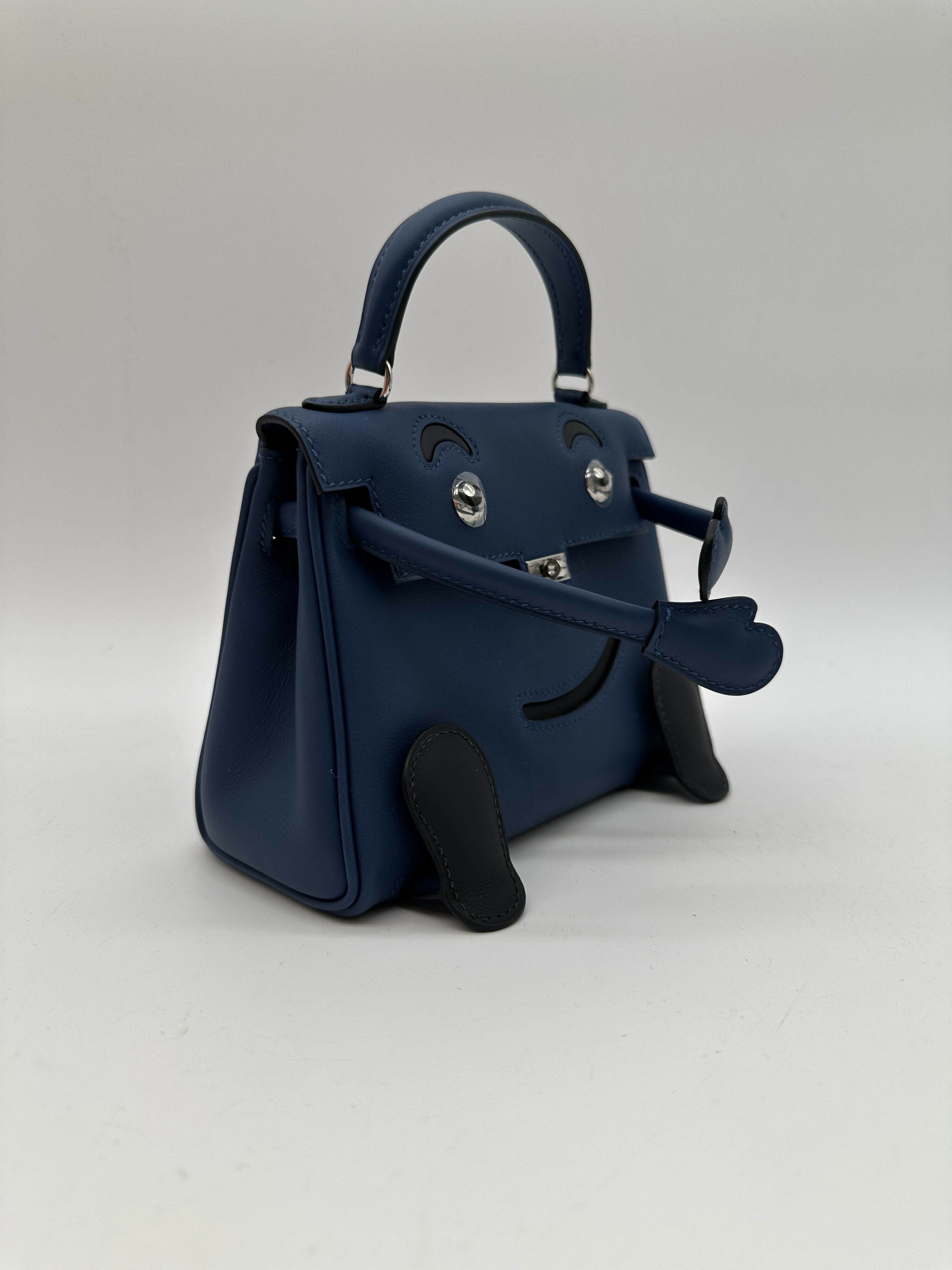 Hermès Kelly Doll Blue Tie / Caban Swift PHW K