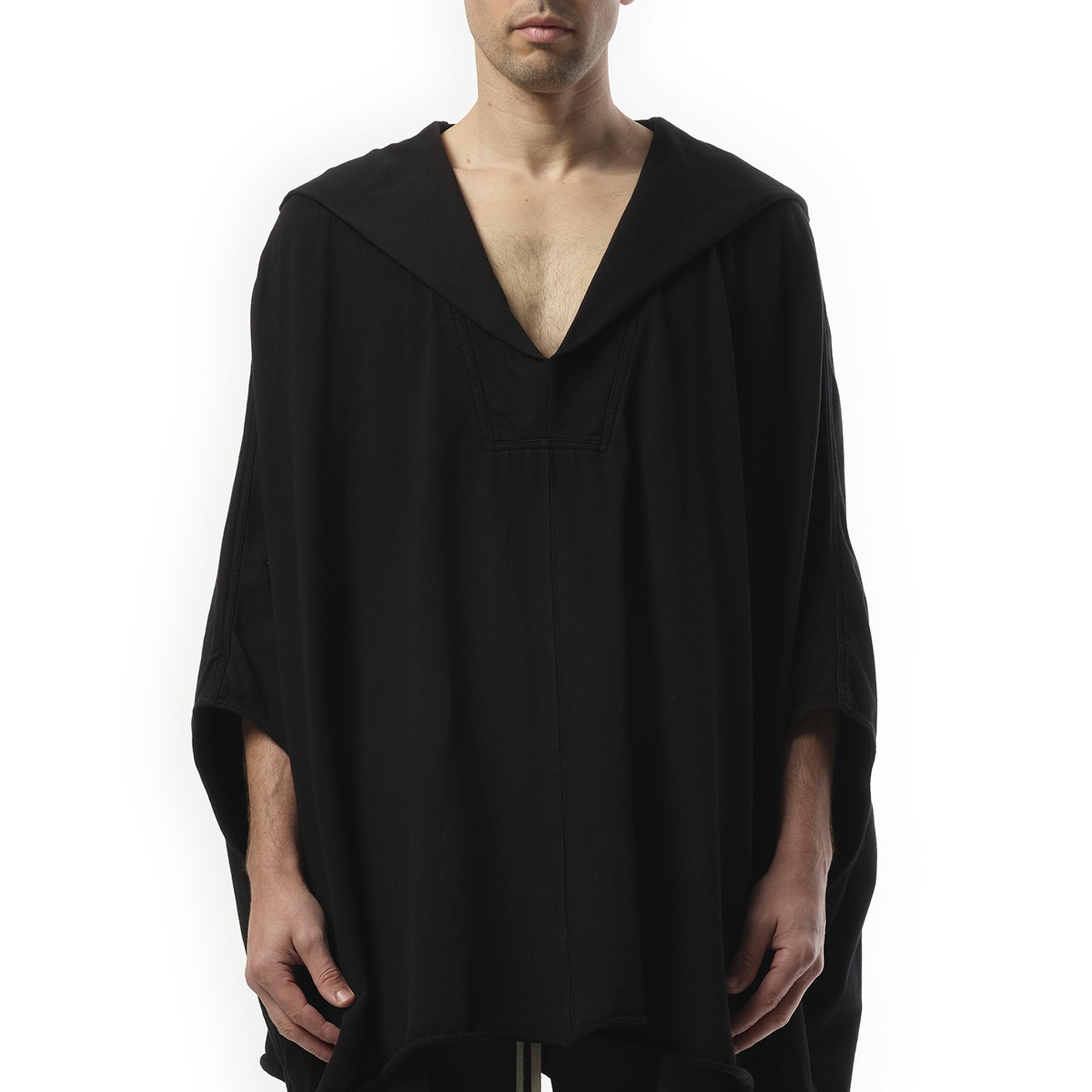 Hooded Kaftan in Black