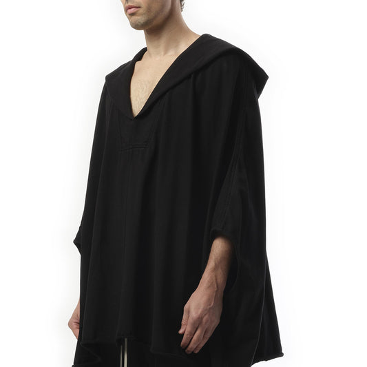 Hooded Kaftan in Black