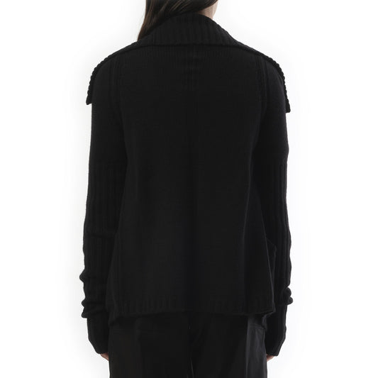 Cashmere Knit Cardigan in Black