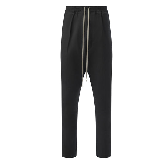 Drawstring Long Pants in Black