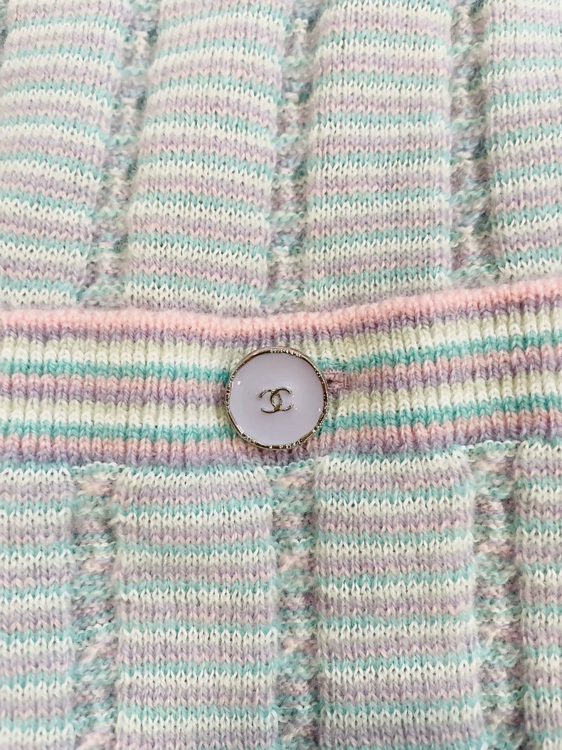 Chanel 25B baby blue Knit Dress