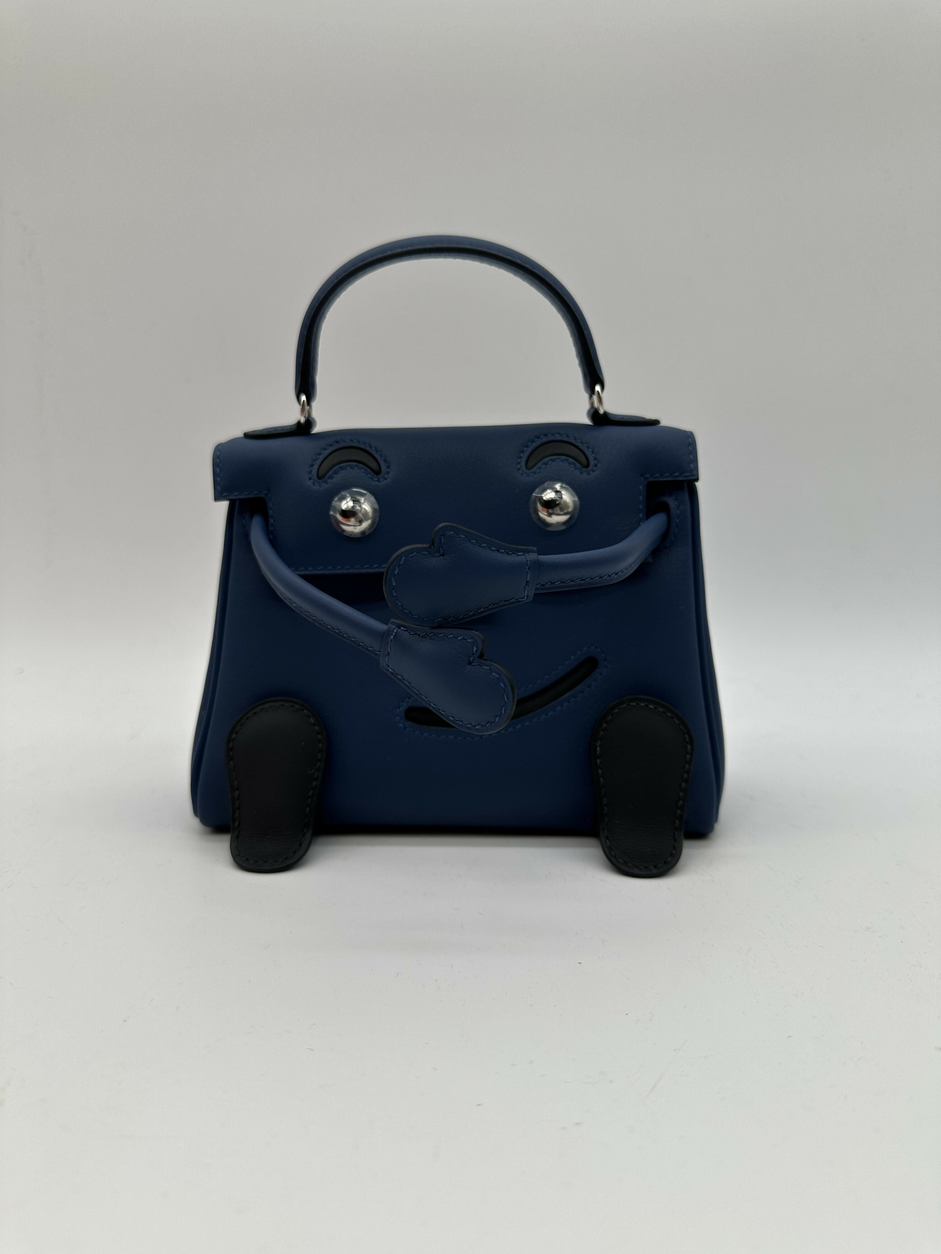 Hermès Kelly Doll Blue Tie / Caban Swift PHW K
