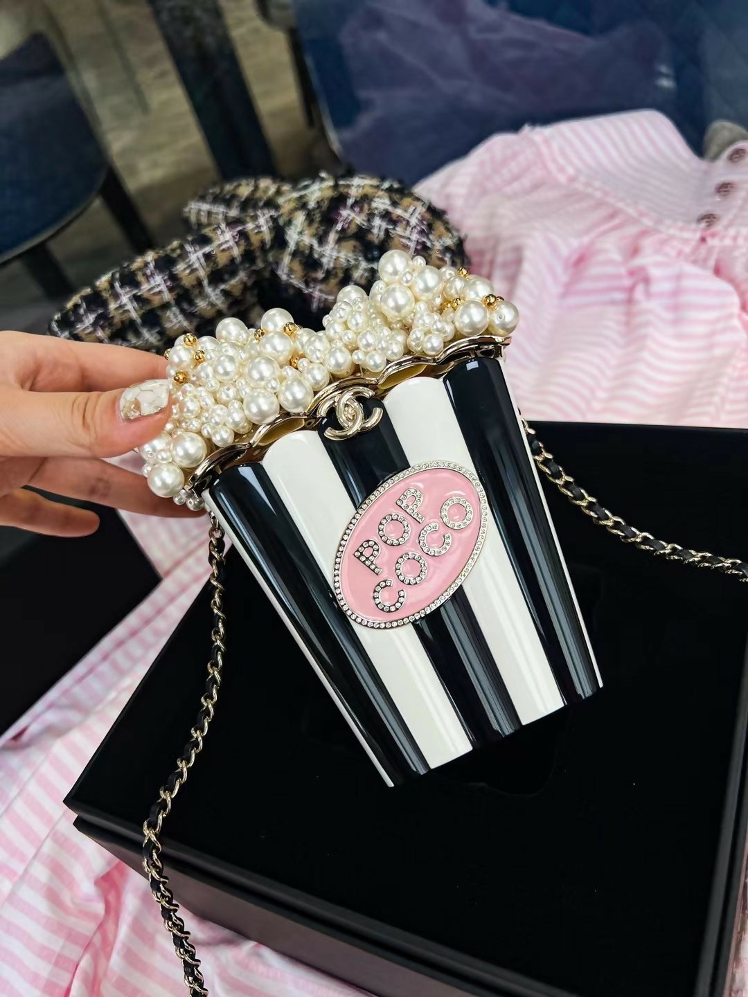 Chanel 2024 popcorn minaudière bag