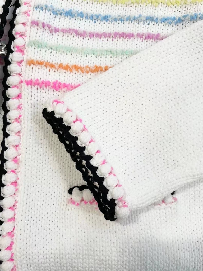 Chanel 24S White & multicolore Cardigan