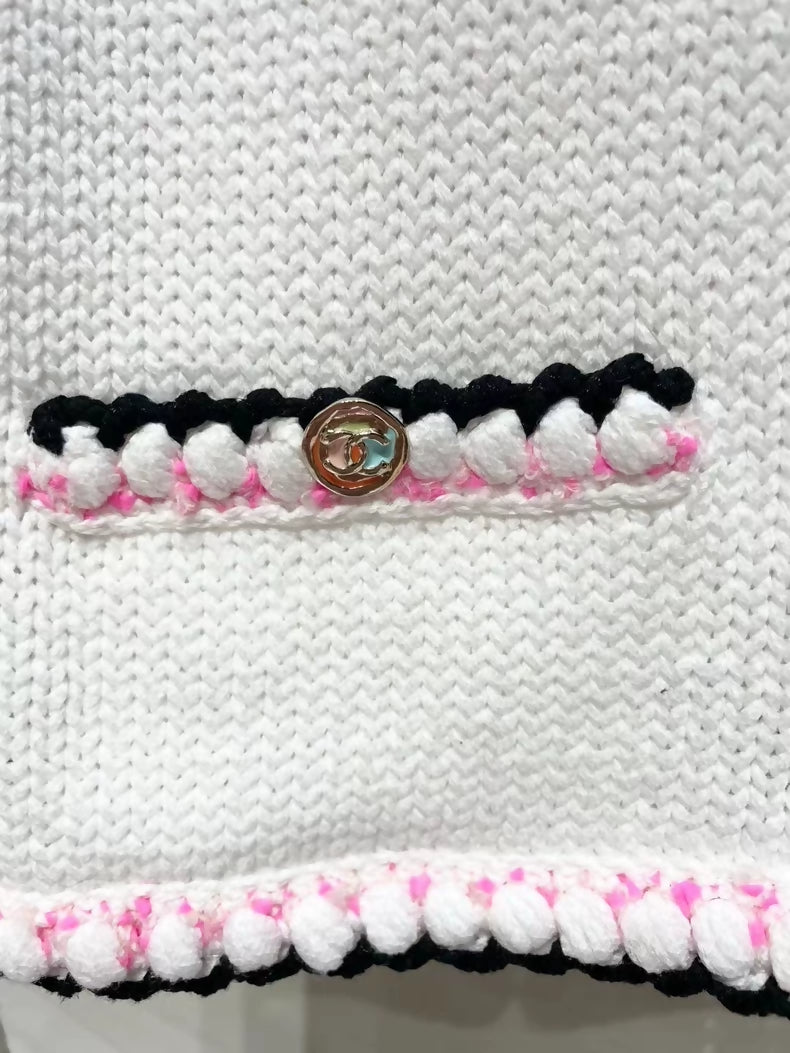 Chanel 24S White & multicolore Cardigan