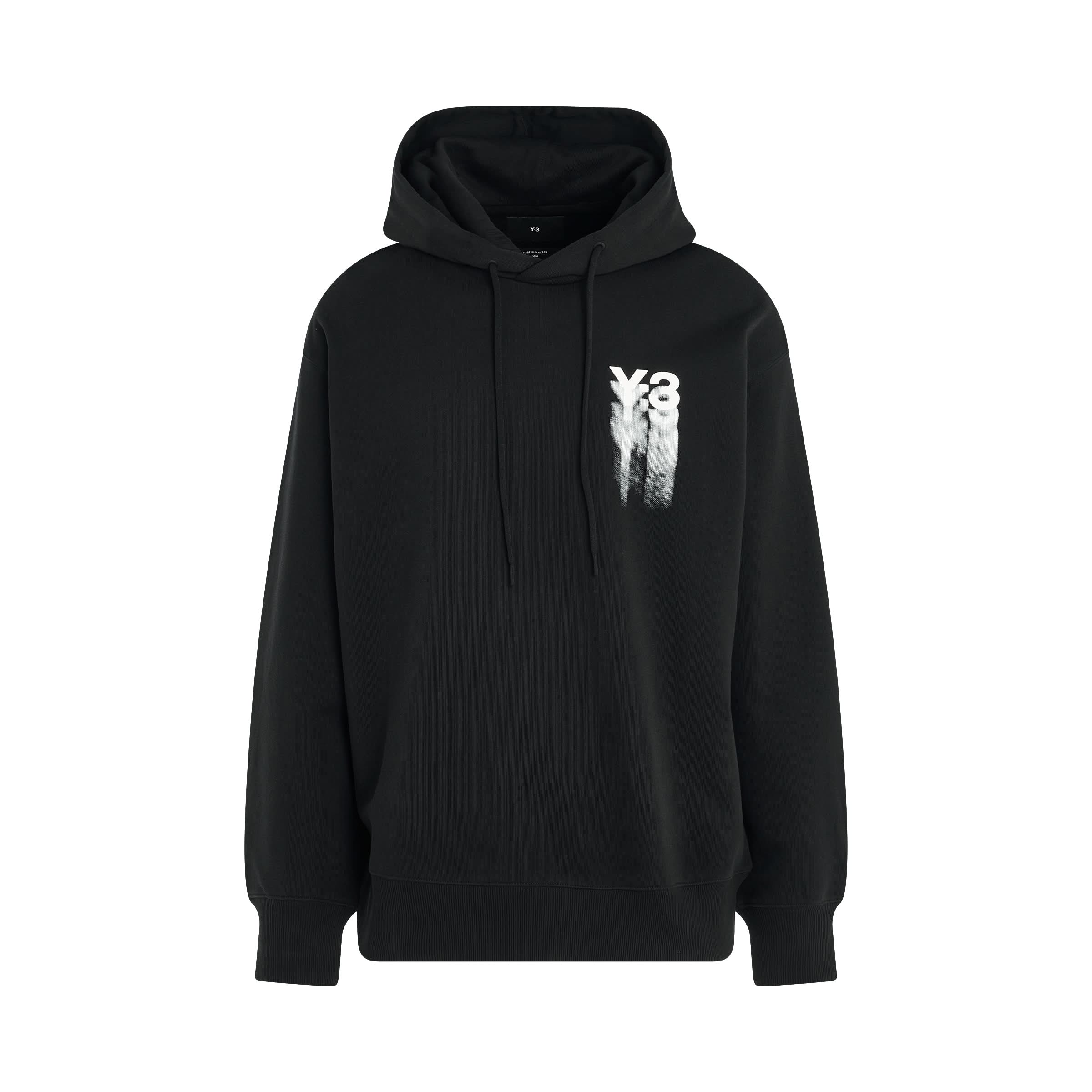 Blurry Logo Hoodie in Black