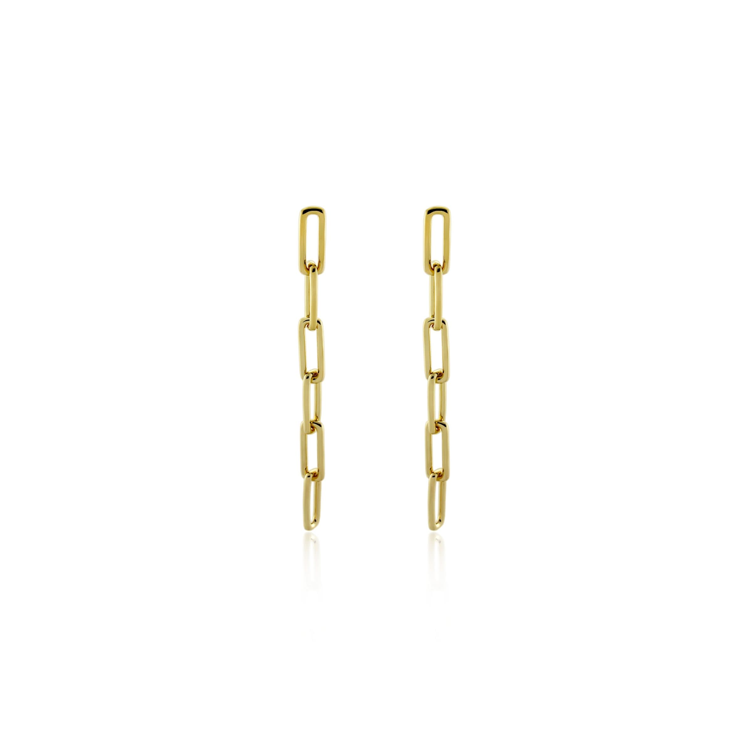 Chunky Chain Earrings in Gold