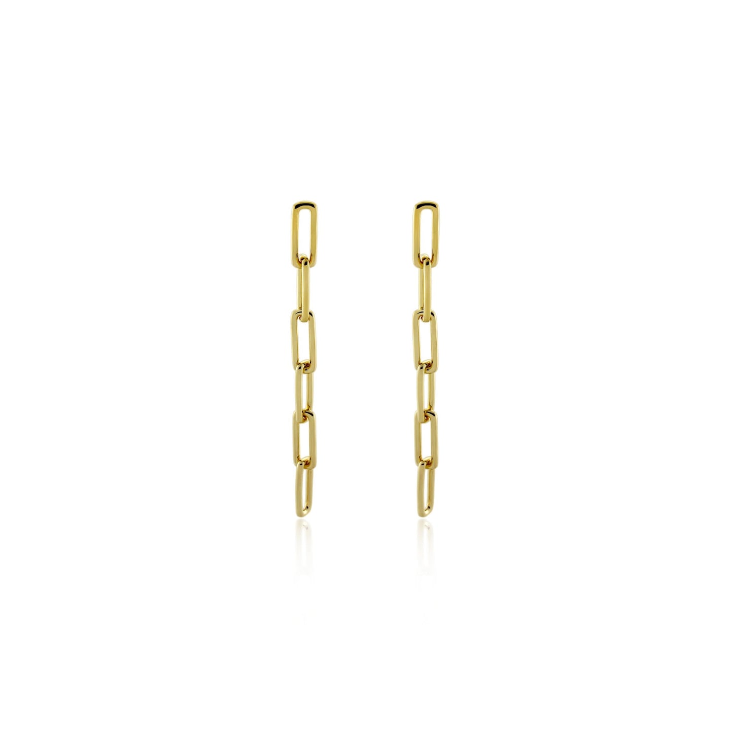 Chunky Chain Earrings in Gold