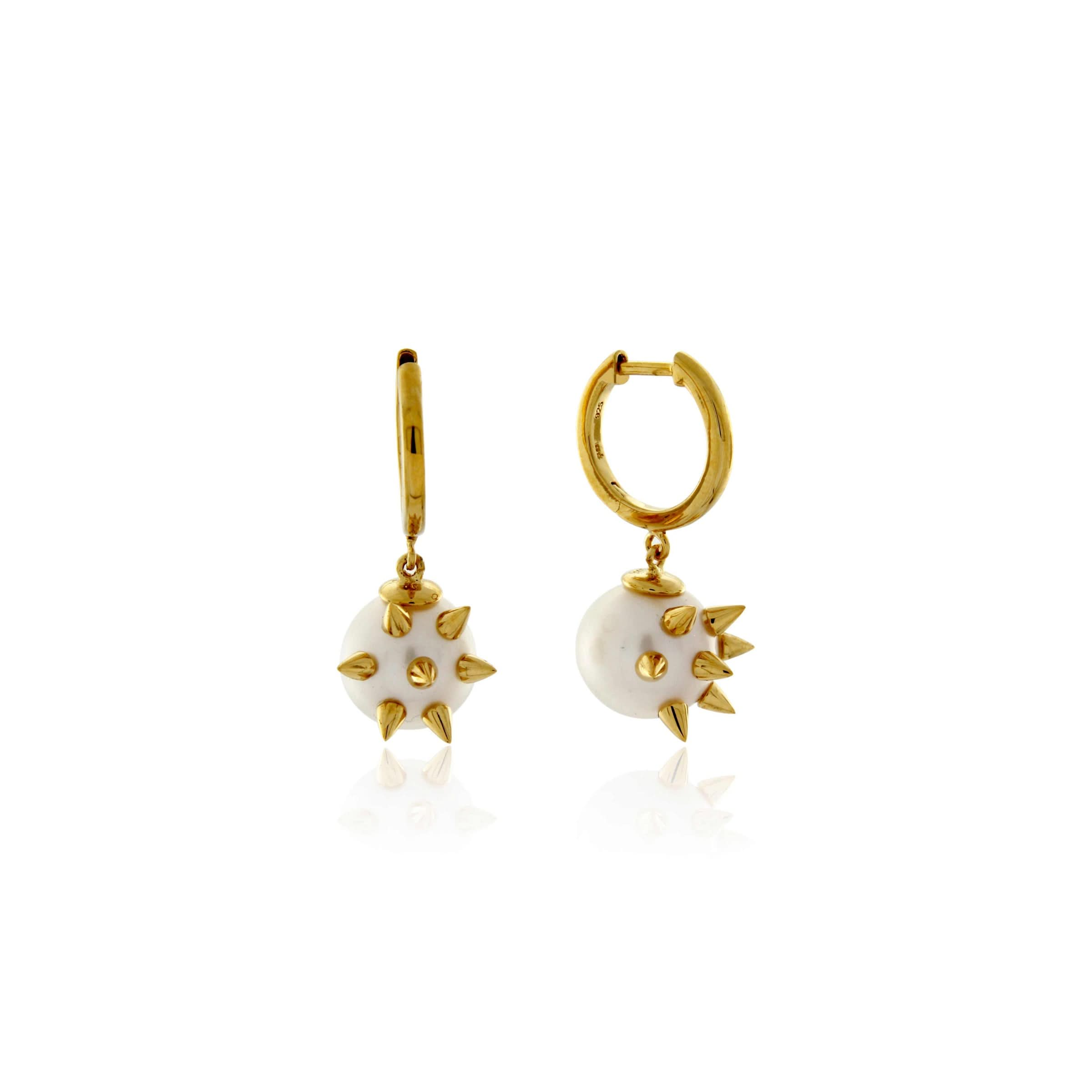 Pearl Spike Earring in Gold