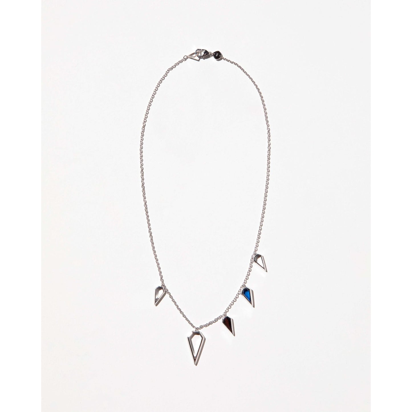 Spear Gem Necklace in Silver