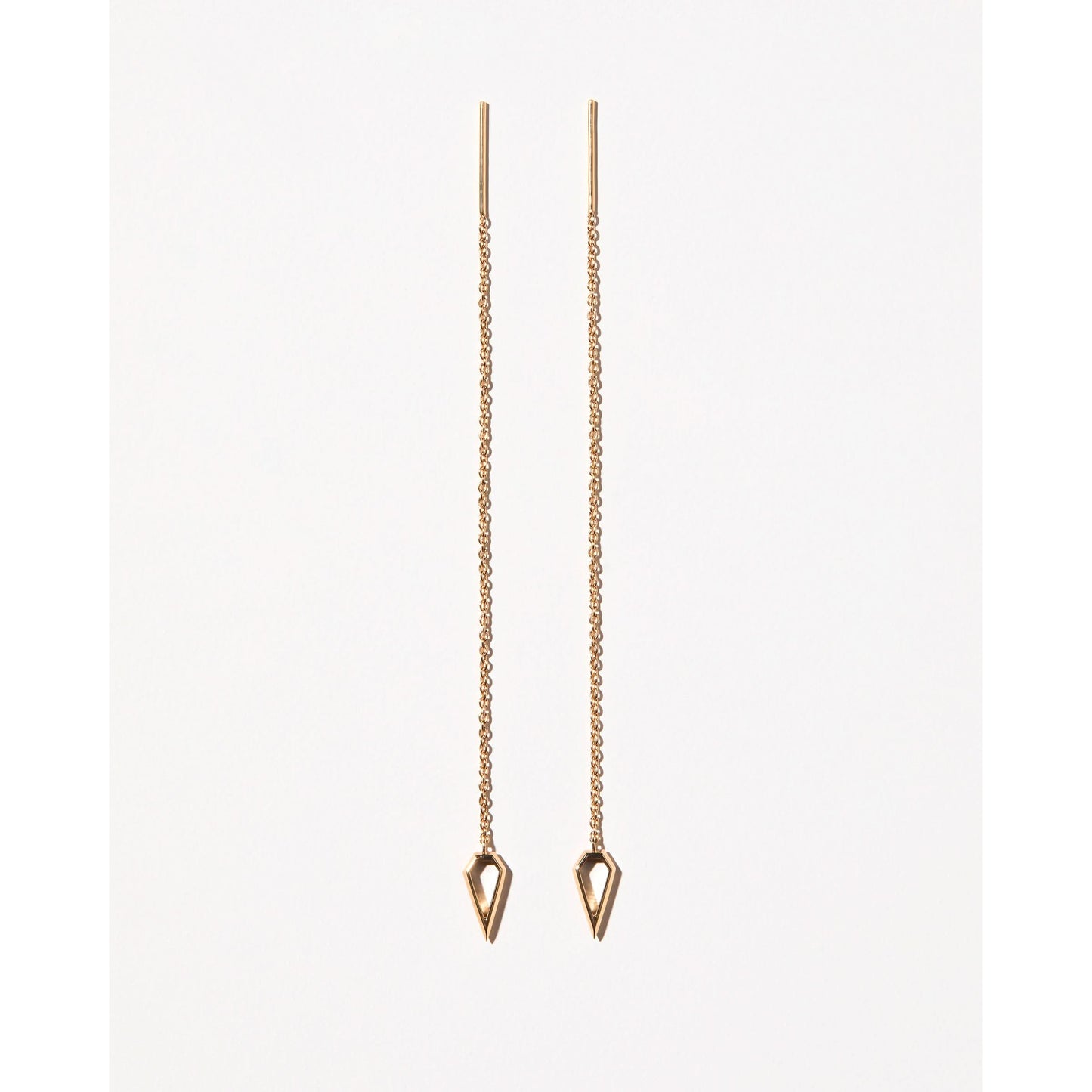 Spear Thread Earrings in Gold