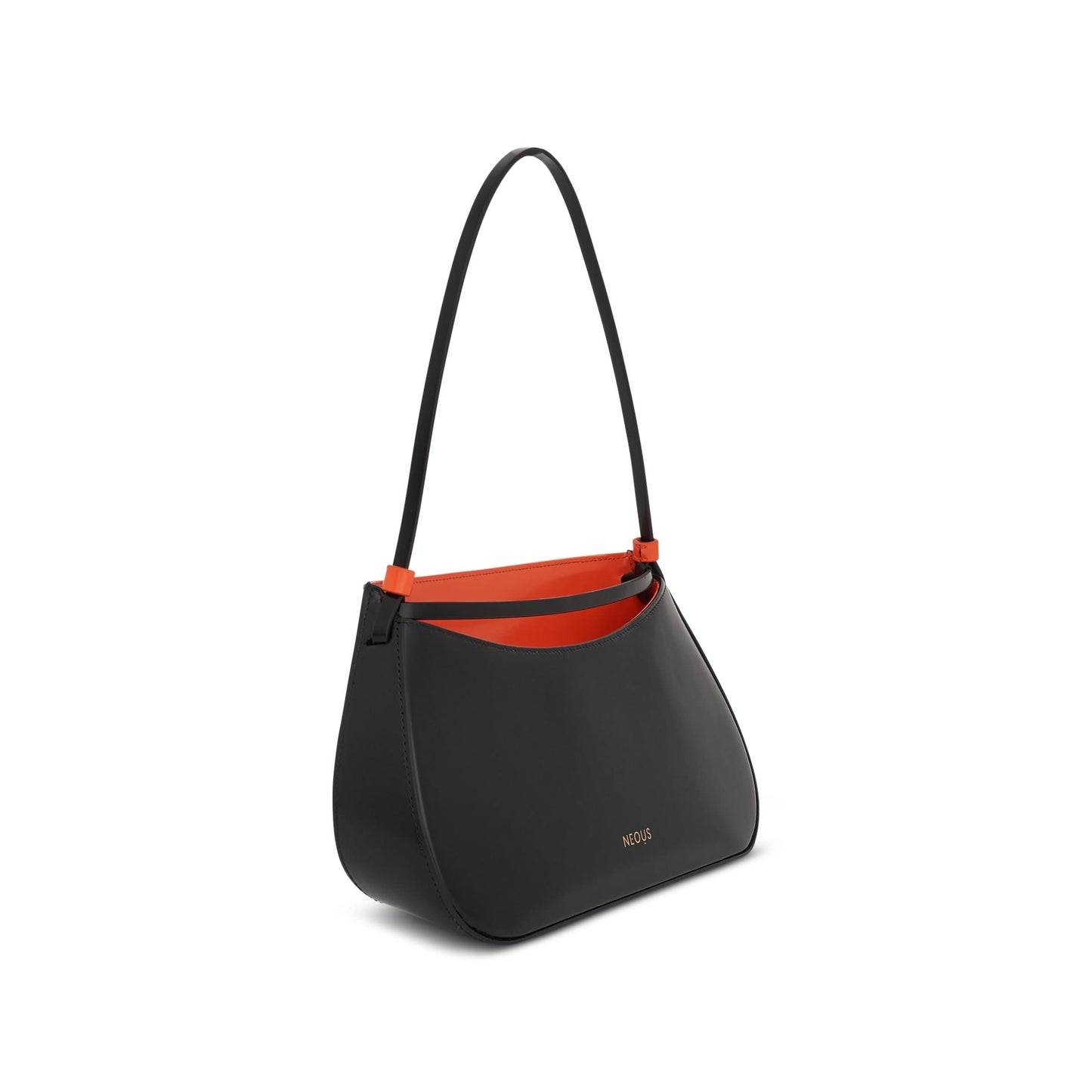 Zeta Baguette Bag in Black/Orange