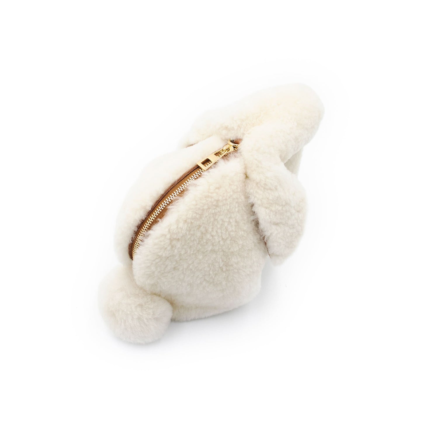 Mini Bunny Bag in Shearling in Natural