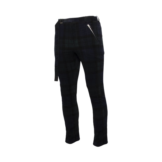 Check Corduroy Pants in Black