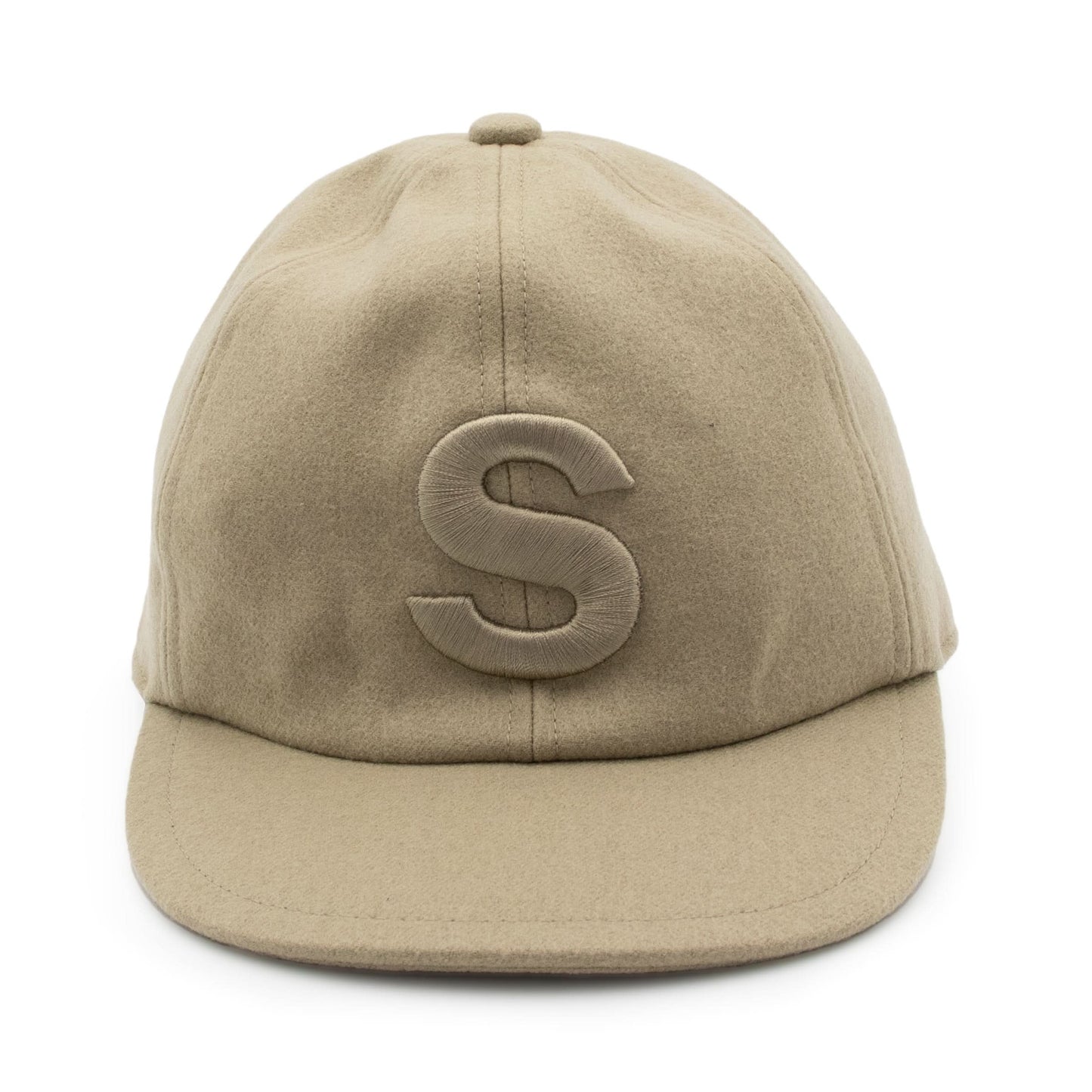 Wool Melton S Cap in Beige