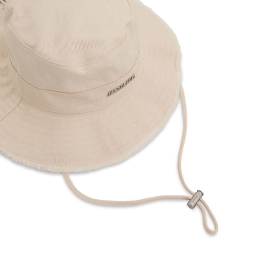 Artichaut Frayed Expedition Hat in Off White