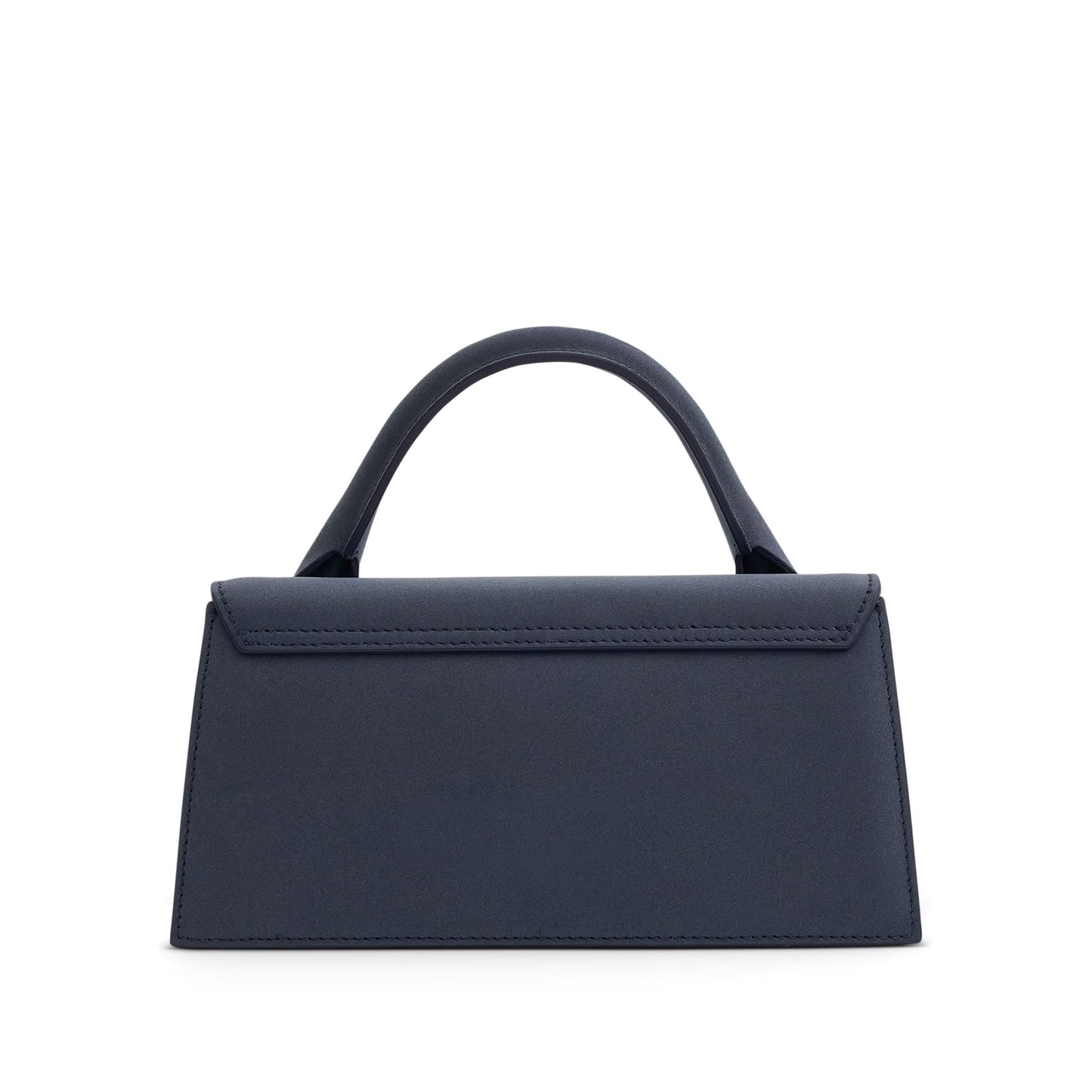 Le Chiquito Long Leather Bag in Dark Navy