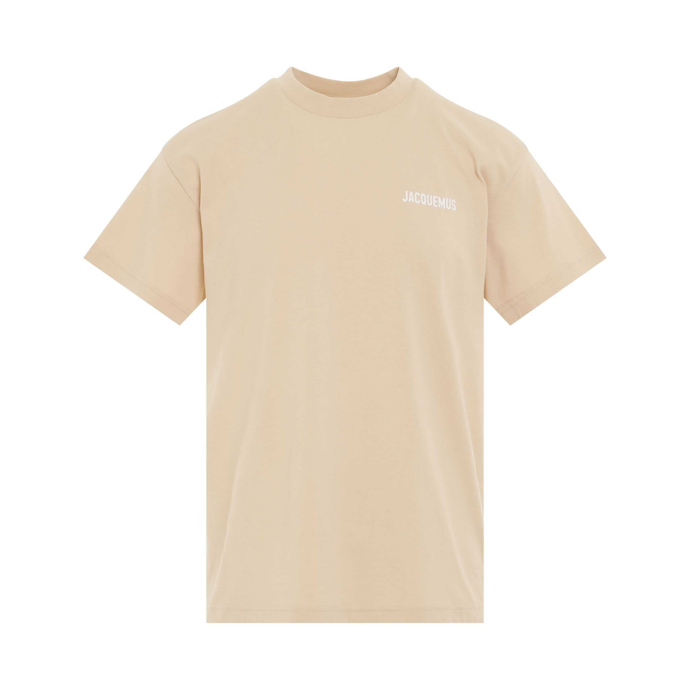 Jacquemus Logo T-Shirt in Light Beige