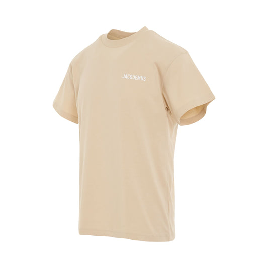 Jacquemus Logo T-Shirt in Light Beige