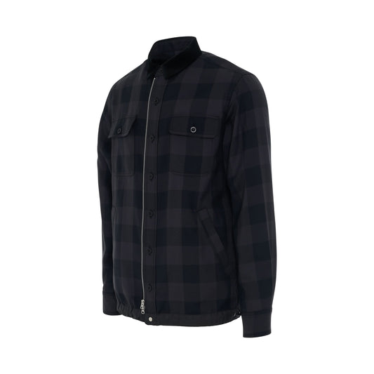 Buffalo Check Long Sleeve Shirt in Grey