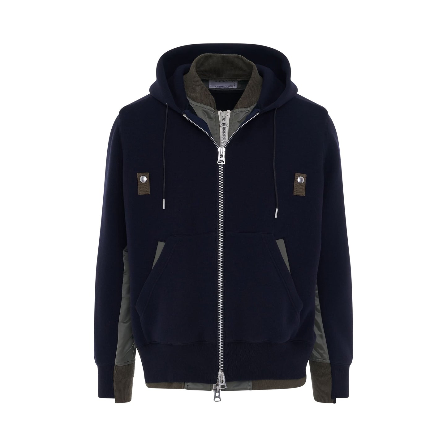 Sponge Sweat Zip Up Hoodie in Navy