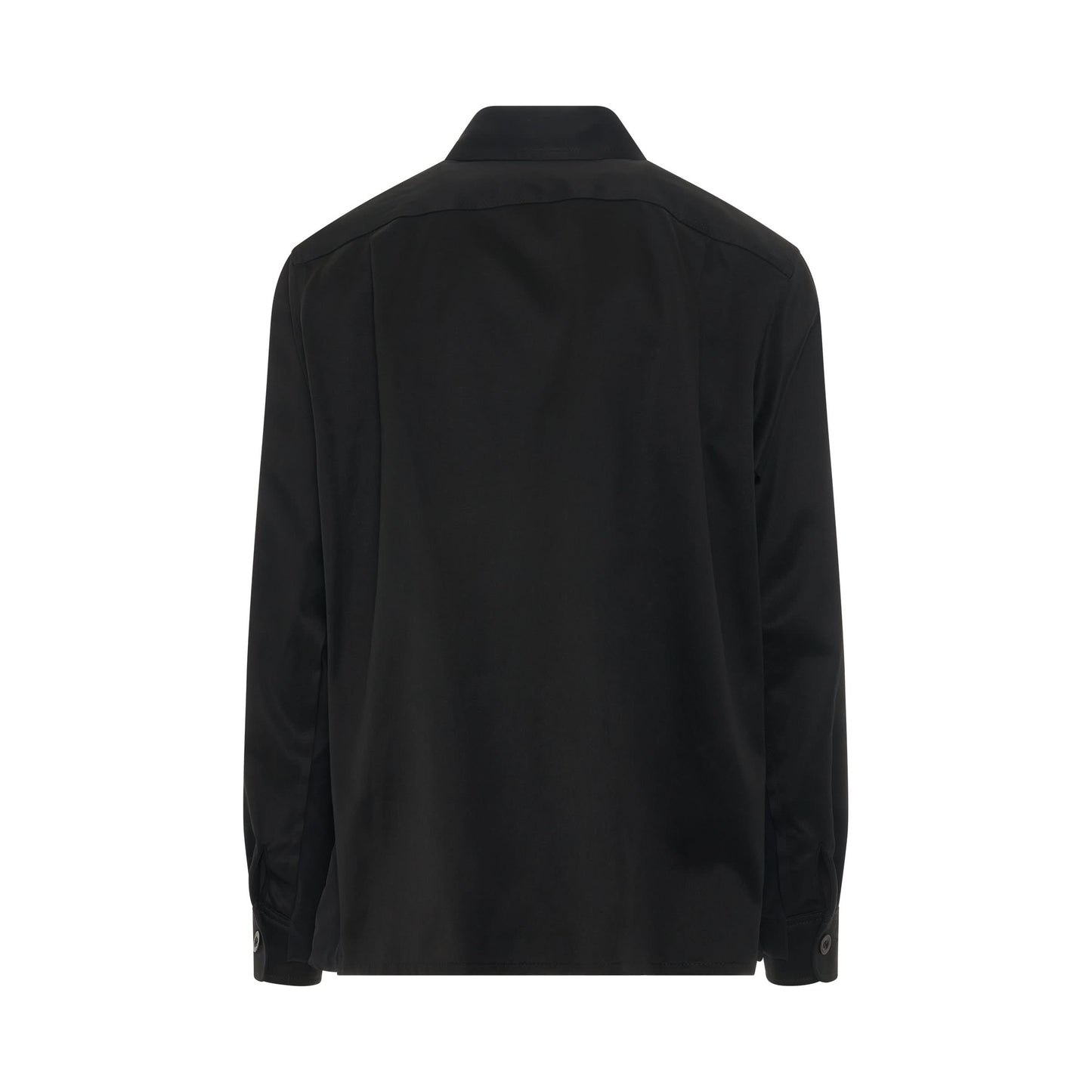 Cotton Chino Shirt in Black