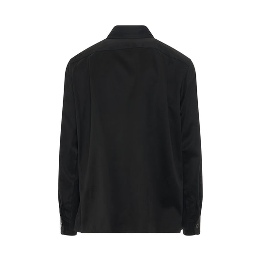 Cotton Chino Shirt in Black