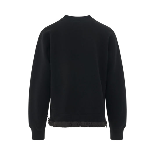 S Studs Sponge Sweatshirt in Black