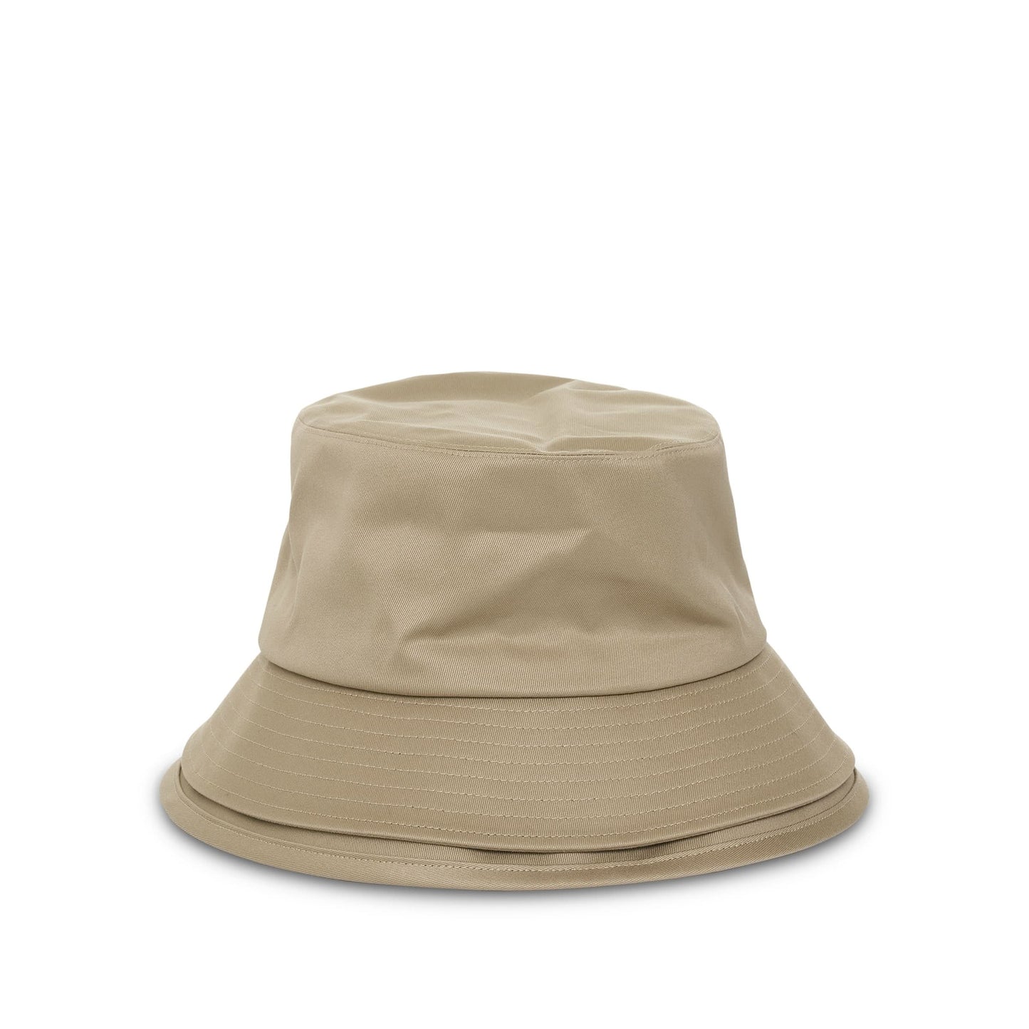 Double Brim Hat in Beige