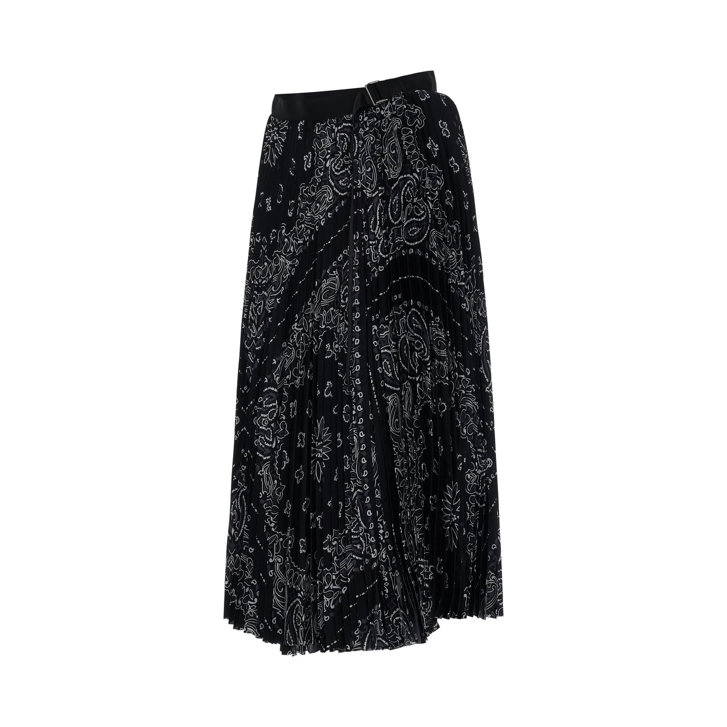 Bandana Print Skirt in Black