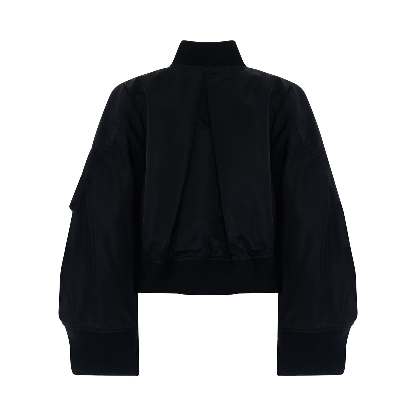 Nylon Twill Mix Jacket in Black