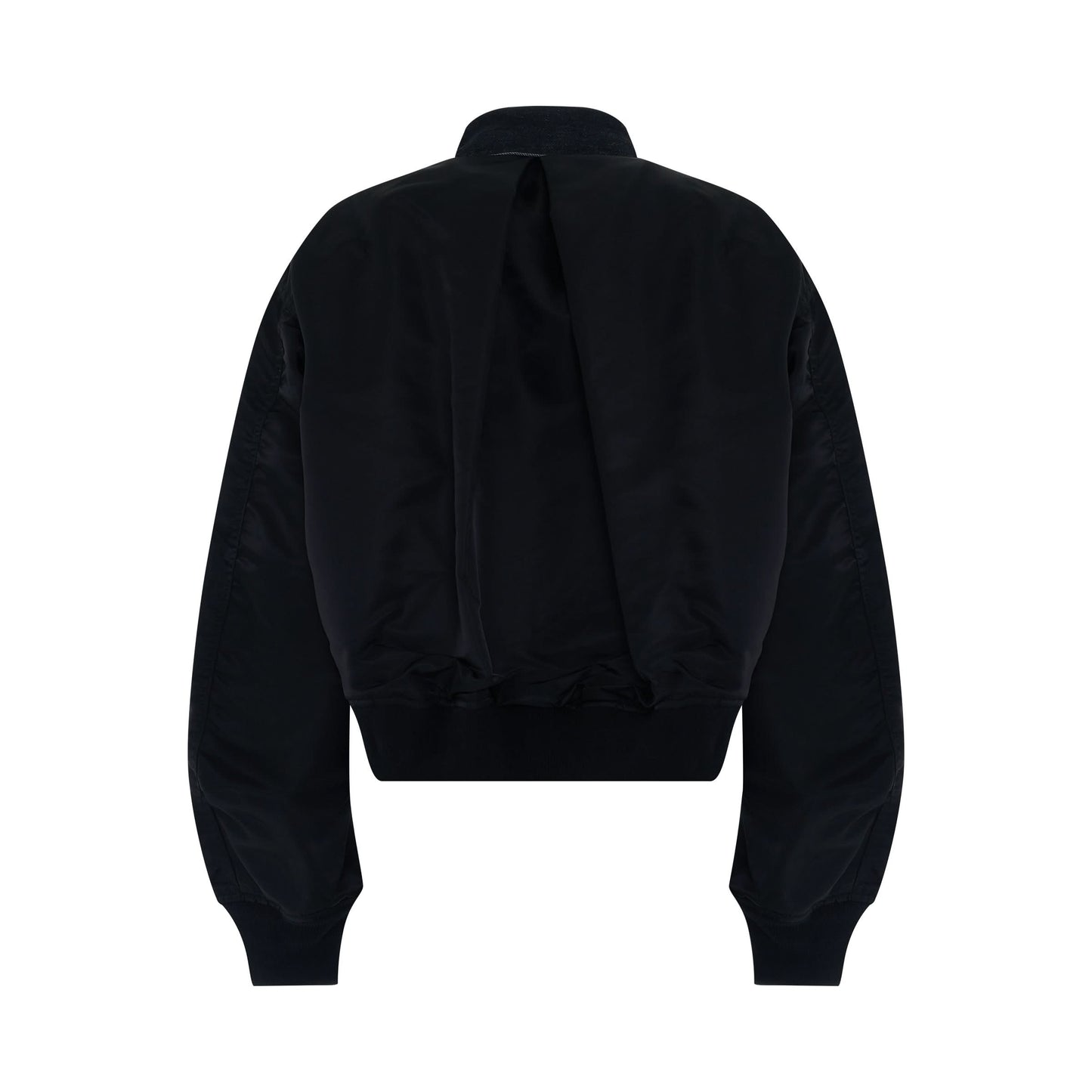 Denim 
Nylon Twill Mix Jacket in Black