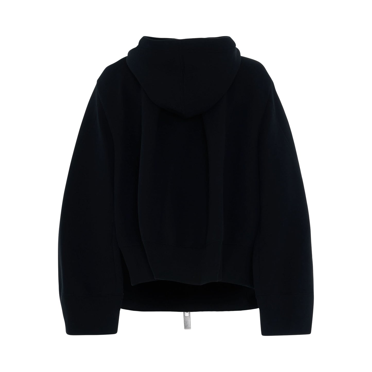 Sponge Sweat Zipup Cape in Black