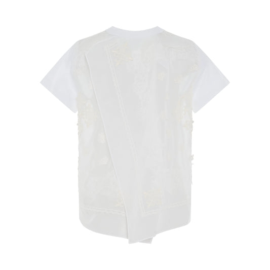 Bandana Lace T-Shirt in White