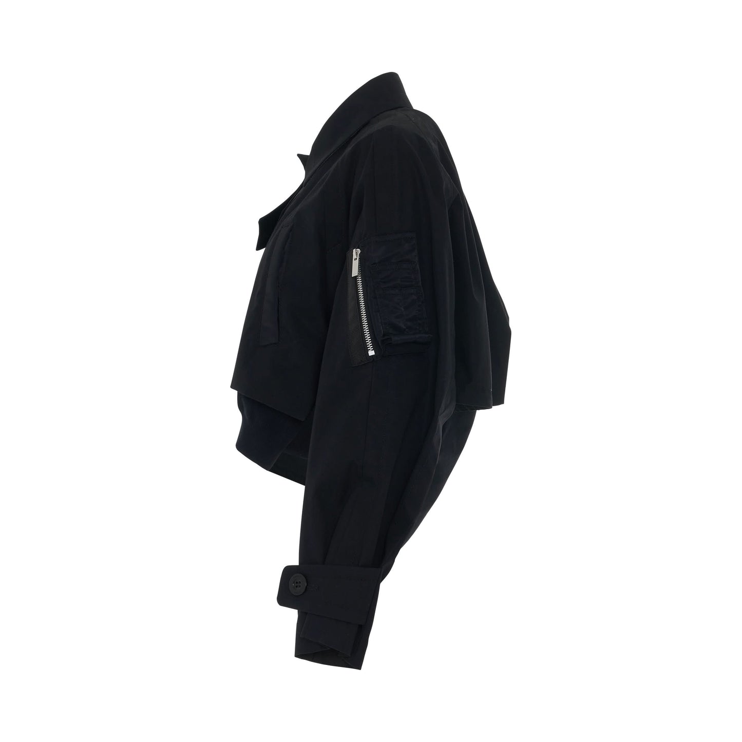 Cotton Coating Jacket in Black