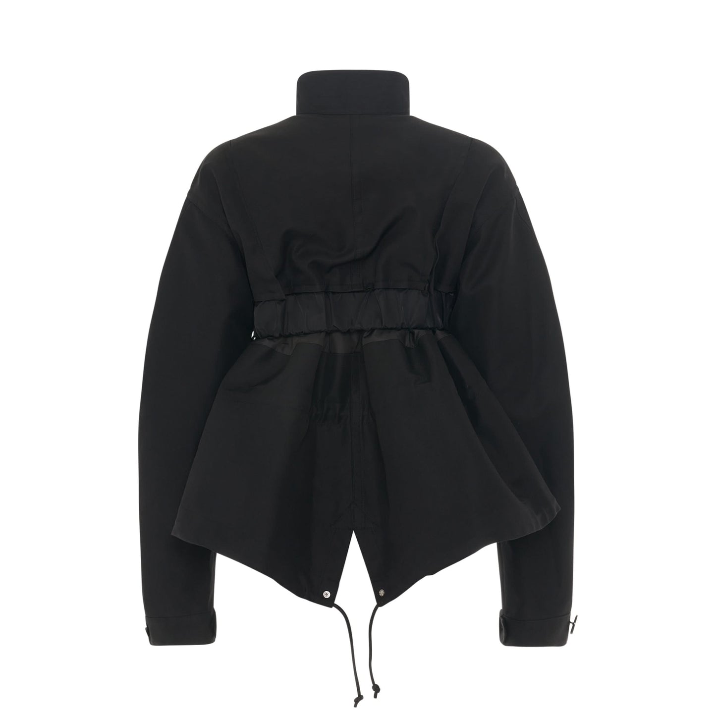 Cotton Gabardine Mix Jacket in Black