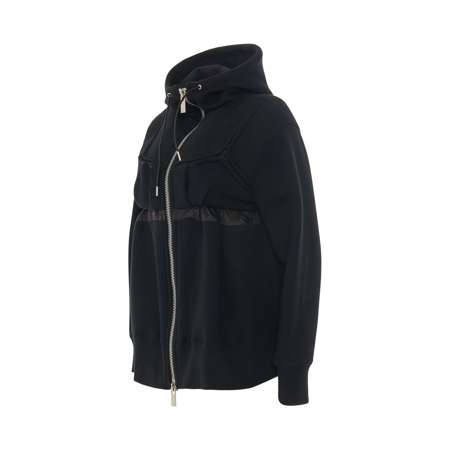 Sponge Sweat Zip Up Hooded Jacket in Black