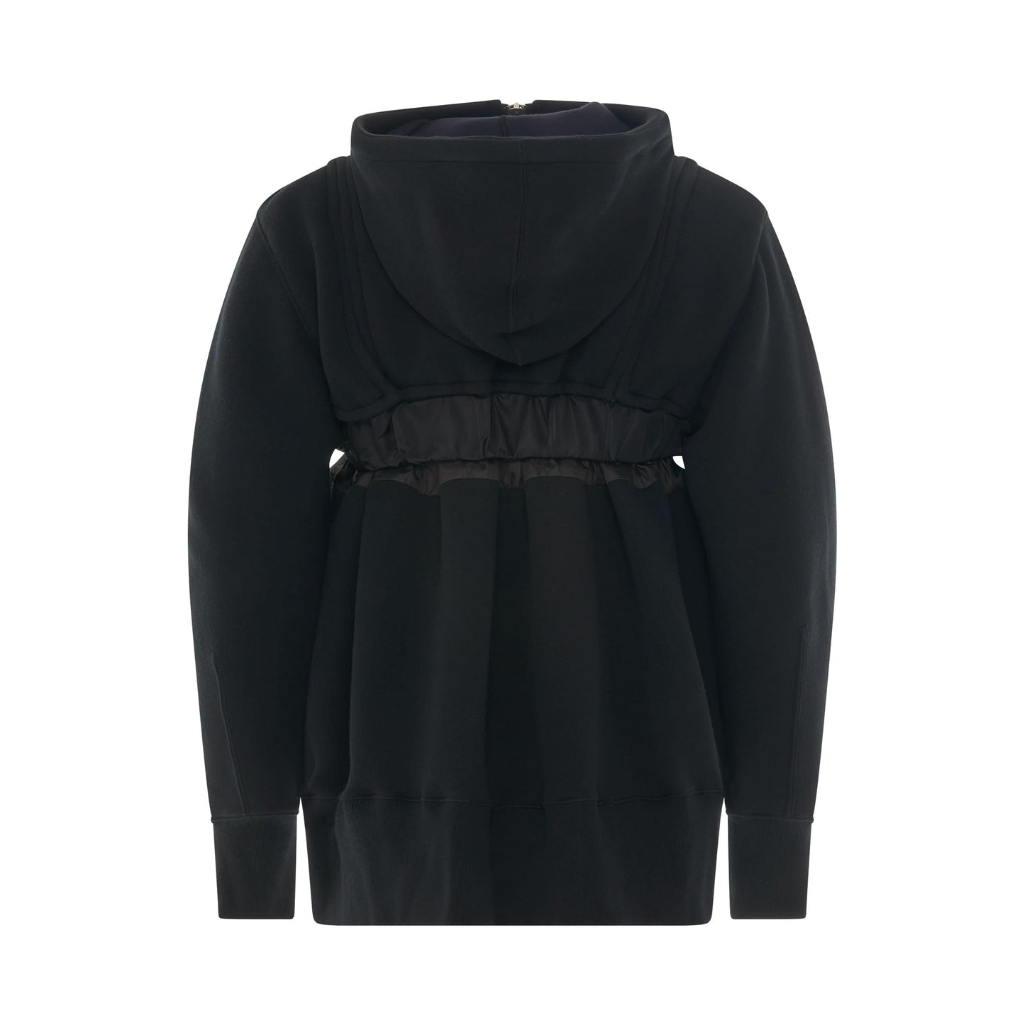 Sponge Sweat Zip Up Hooded Jacket in Black