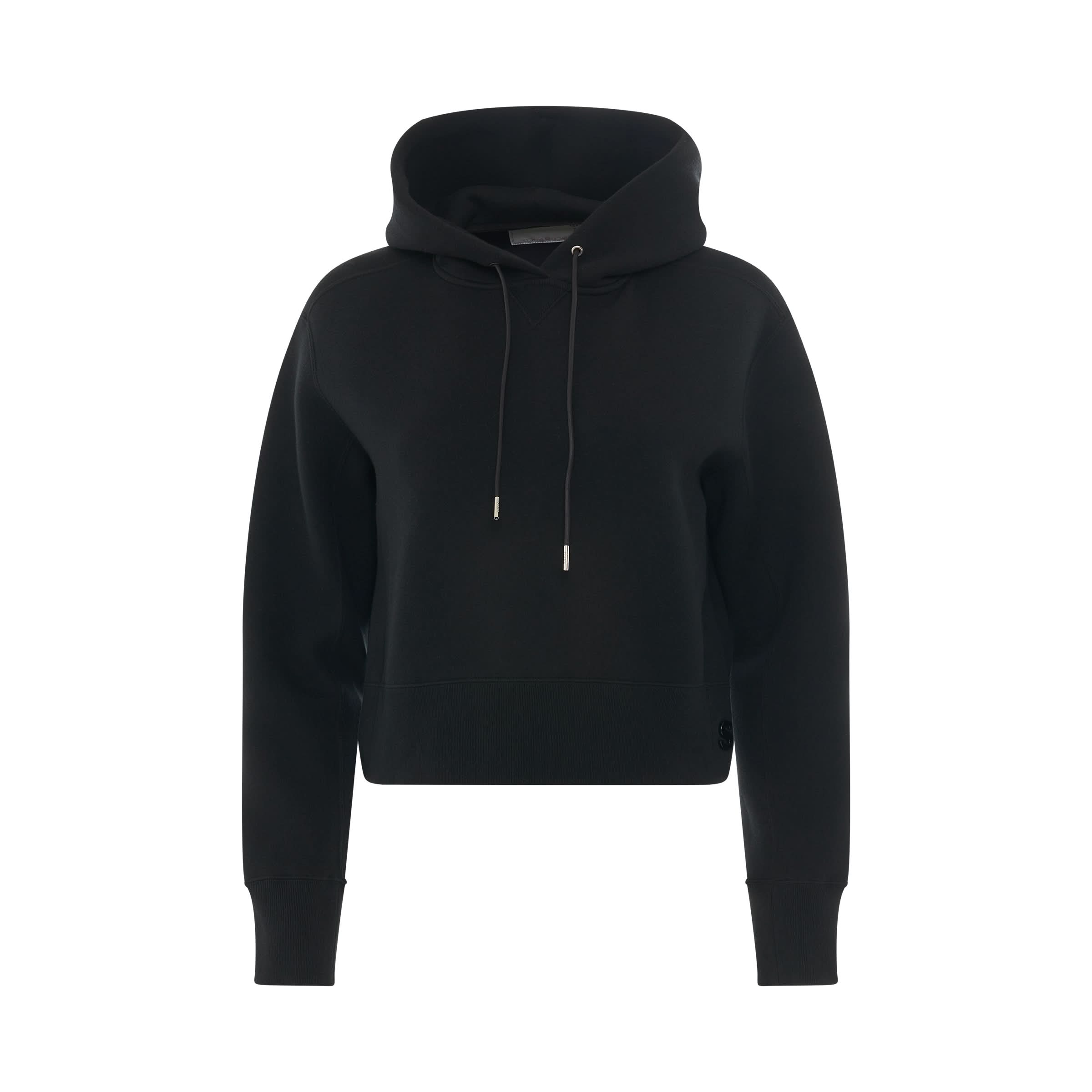 S Studs Sponge Sweat Hoodie in Black