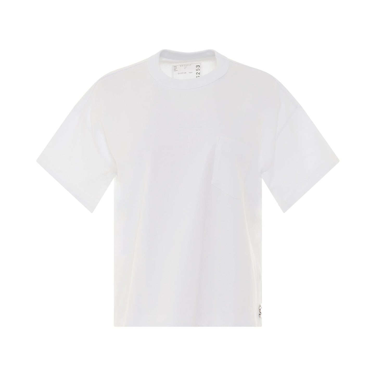 S Studs Cotton Jersey T-Shirt in White