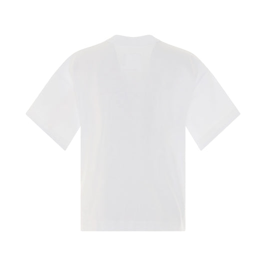 S Studs Cotton Jersey T-Shirt in White