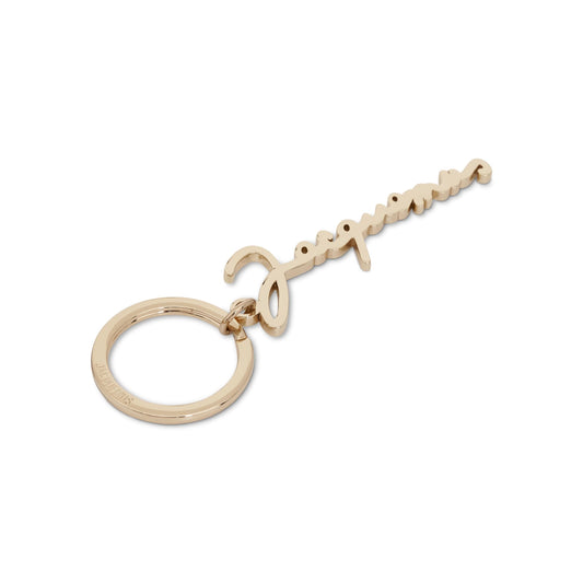 Signature Keyring in Light Gold