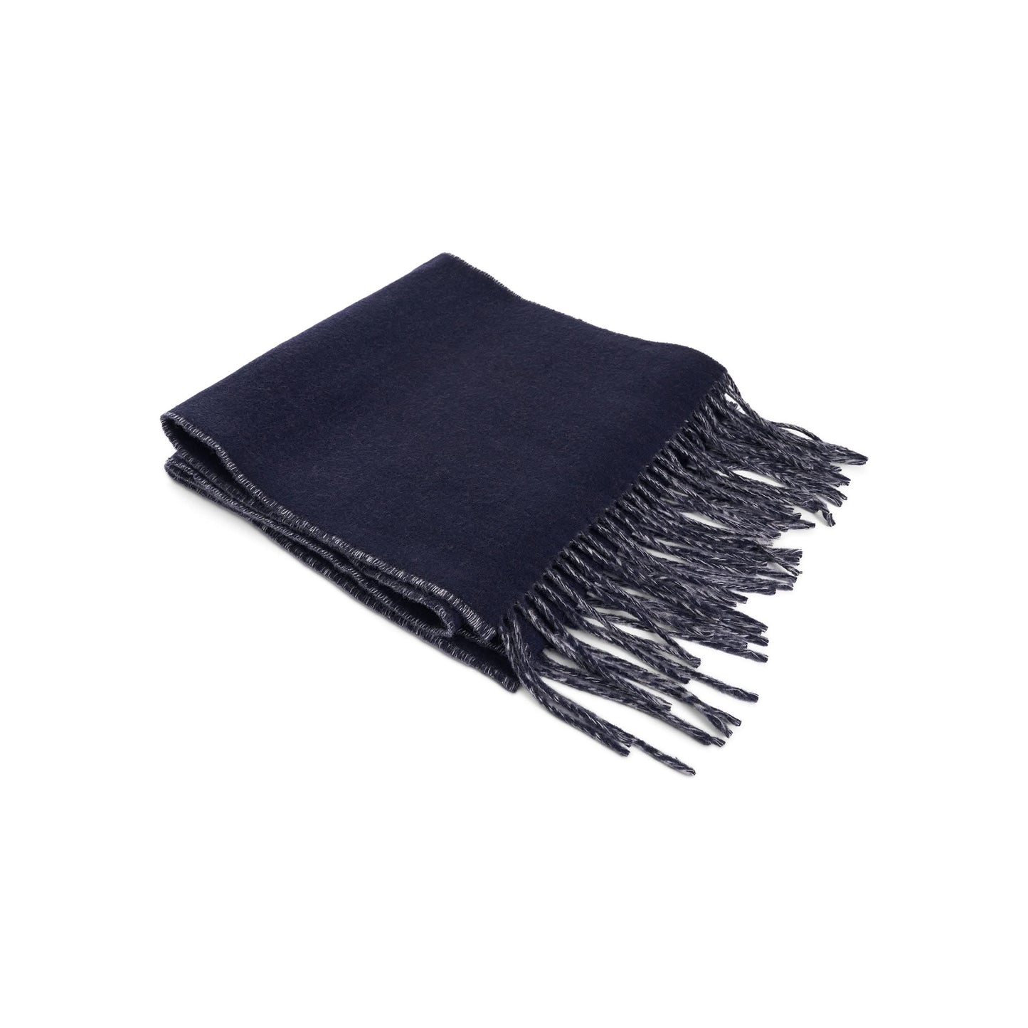 Fringe Logo Scarf in Navy