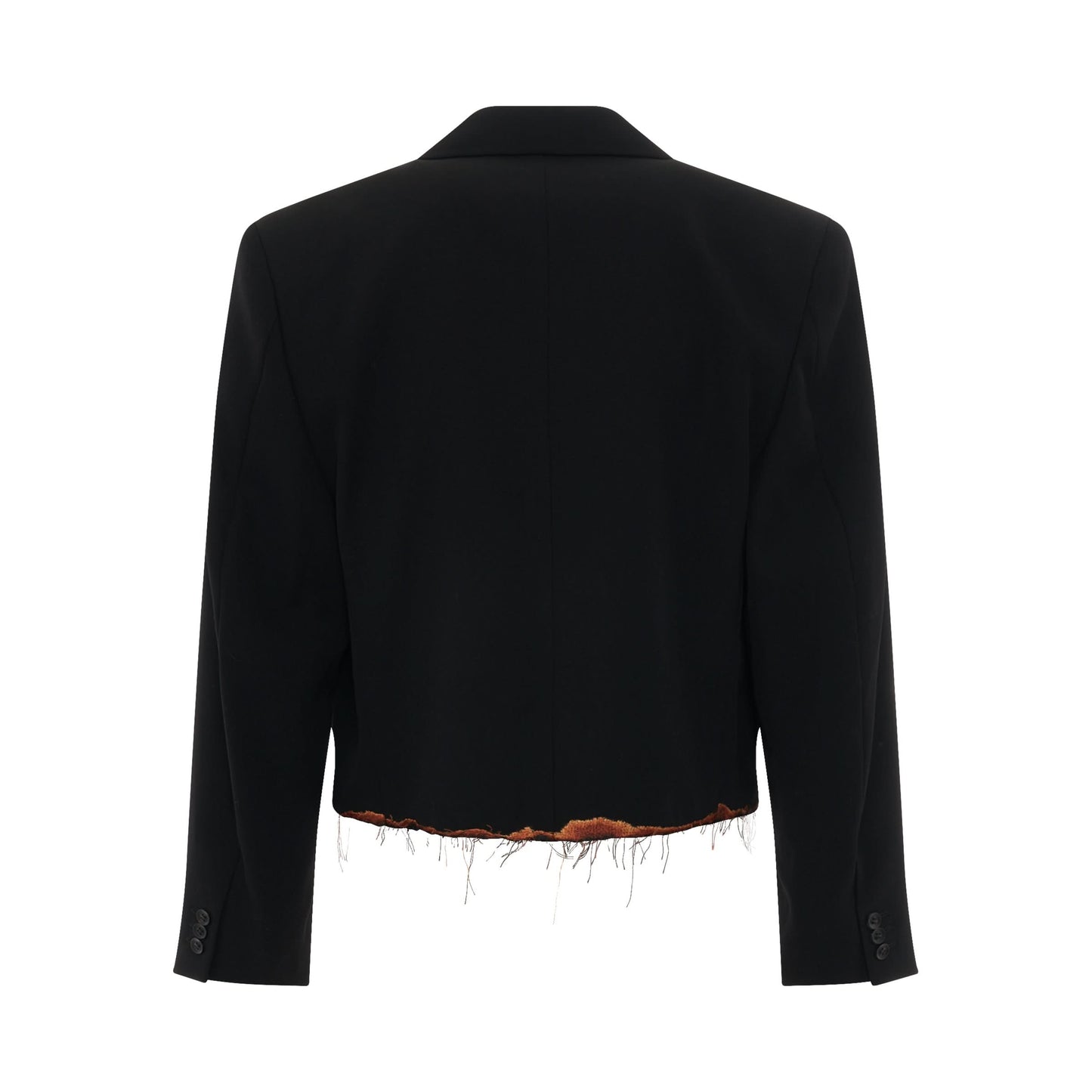 Burning Embroidery Tailored Jacket in Black